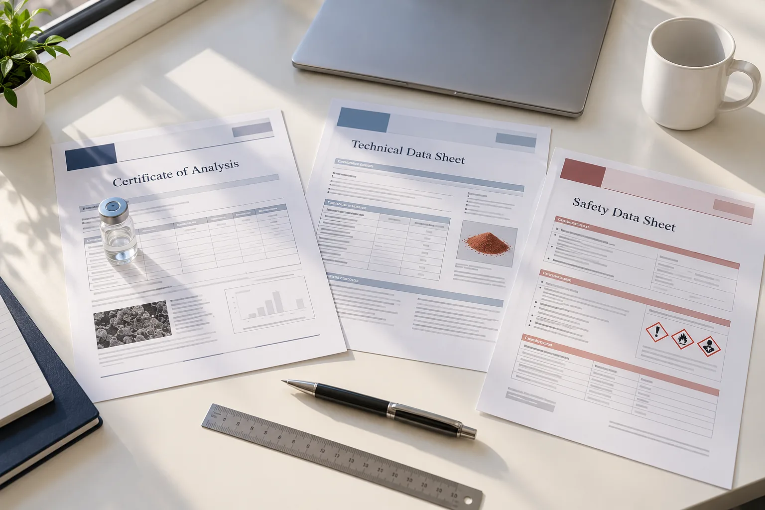 Document review at a desk